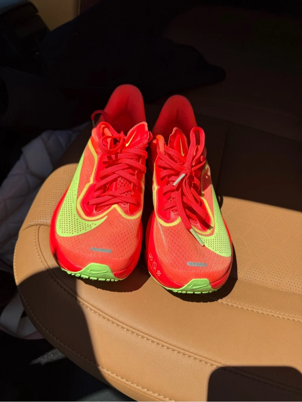 Nike Neon Orange Running Shoe with Interior Logo Tag